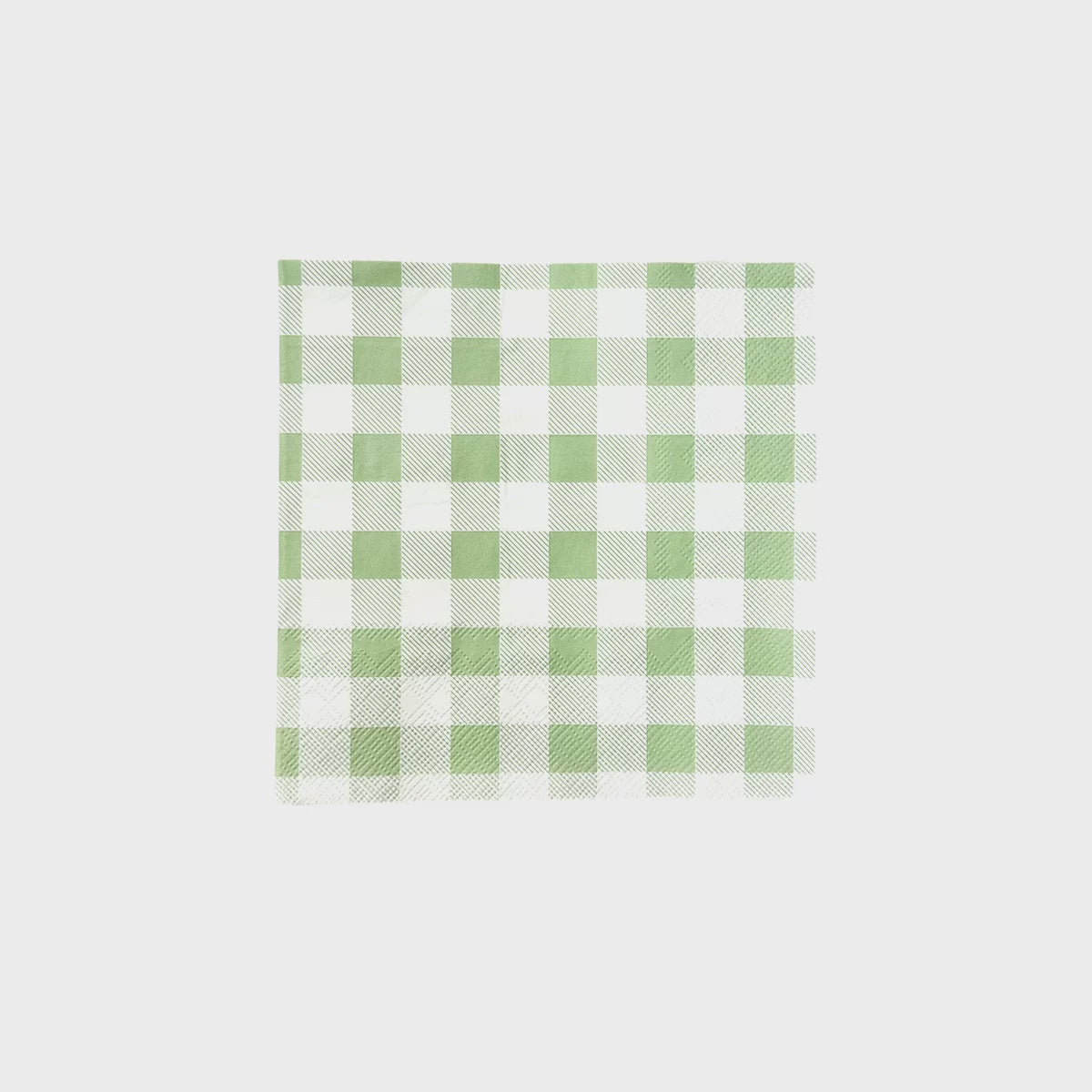 Green Gingham Lunch Napkins Pack of 25