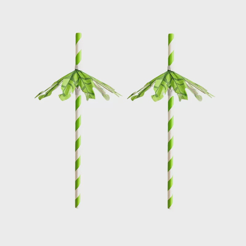 Coconut Tree Paper Straws (Pack of 10)