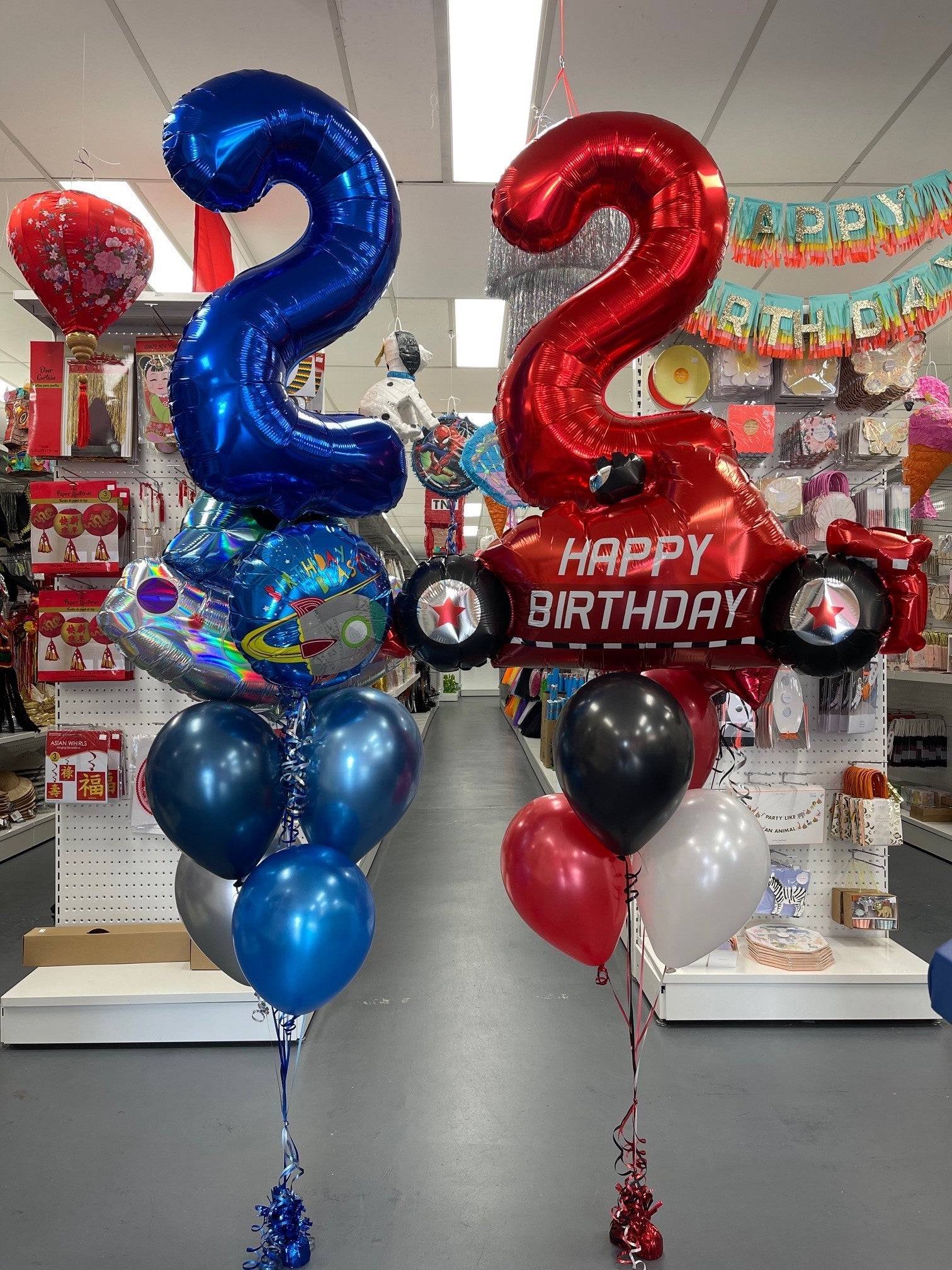 Blue Number 2 Supershape Foil Balloon