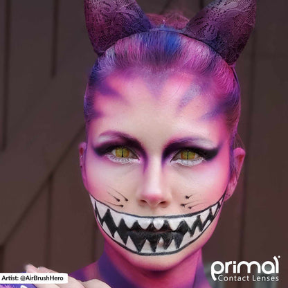 Primal Jurassic I - Yellow Reptile Coloured Contact Lenses