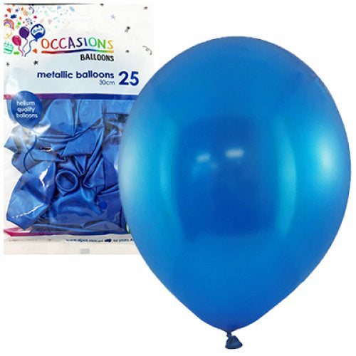 Metallic Royal Blue 30cm Balloons P25