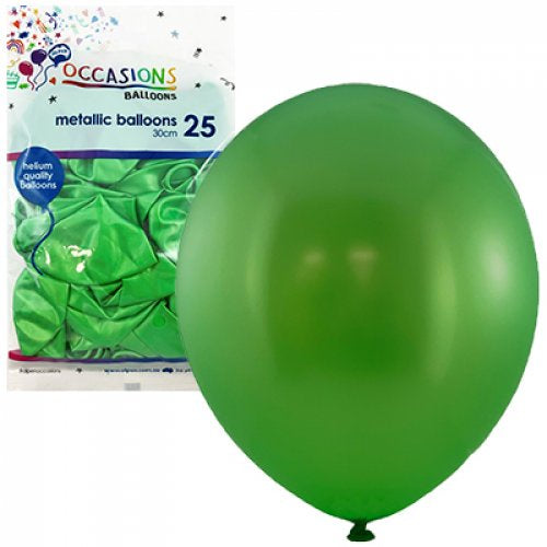 Metallic Lime 30cm Balloons P25