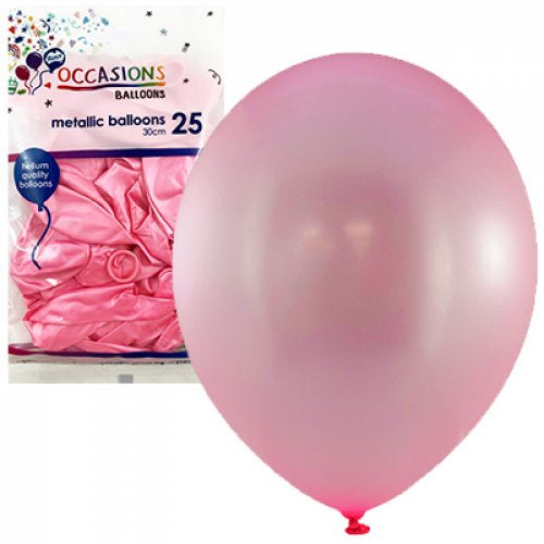 Metallic Light Pink 30cm Balloons P25