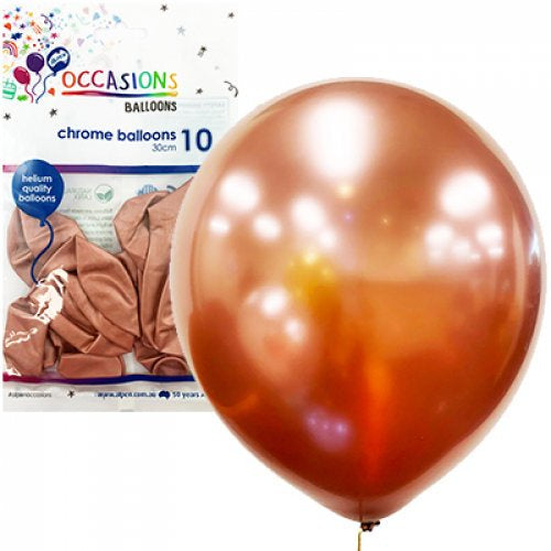 Chrome Rose Gold 30cm Balloons P10