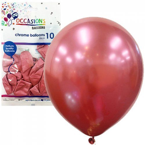 Chrome Pink 30cm Balloons P10