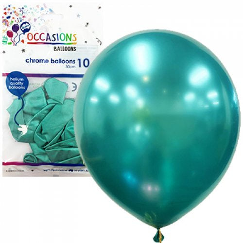 Chrome Green 30cm Balloons P10