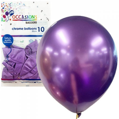 Chrome Purple 30cm Balloons P10
