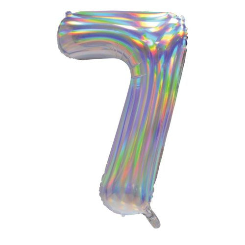 Iridescent Number 7 Supershape Foil Balloon
