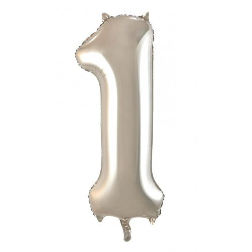 Champagne 86 cm Number 1 Supershape Foil Balloon