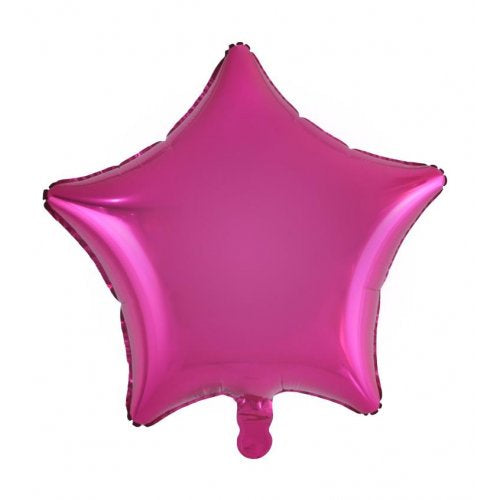 Magenta Star Foil Balloon 18inch