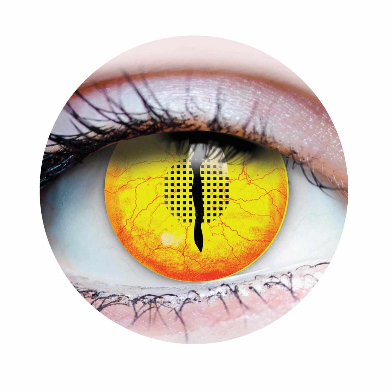 Primal Jurassic I - Yellow Reptile Coloured Contact Lenses