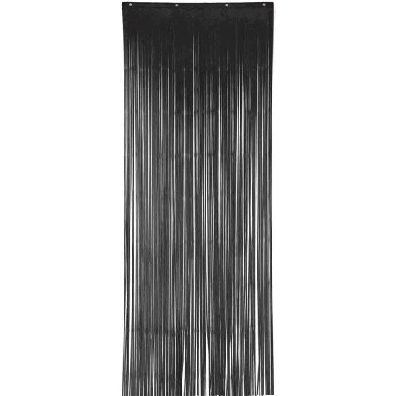 Metallic Door Curtain - Black