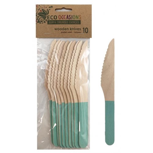 Wooden Knife-Mint, 10 Pack