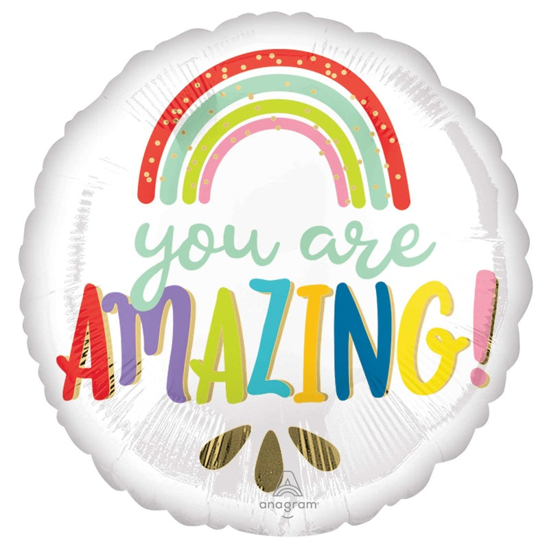 You Are Amazing Rainbow Foil Balloon