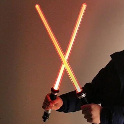Flashing LED Light Up Space Sword 2PCS