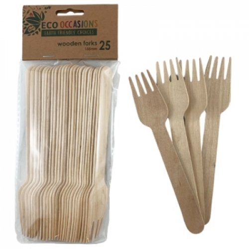 Wooden Forks Pack of 25