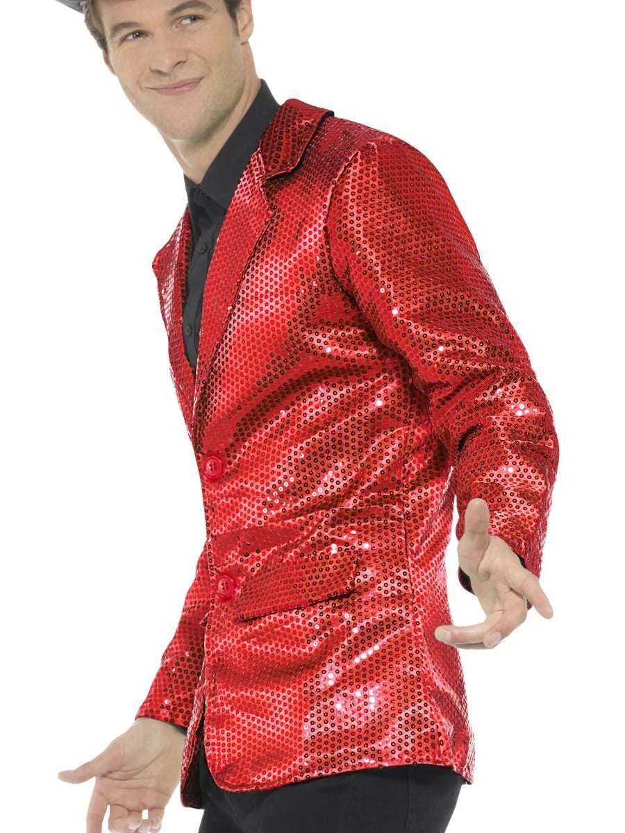 Sequin Mens Red Jacket