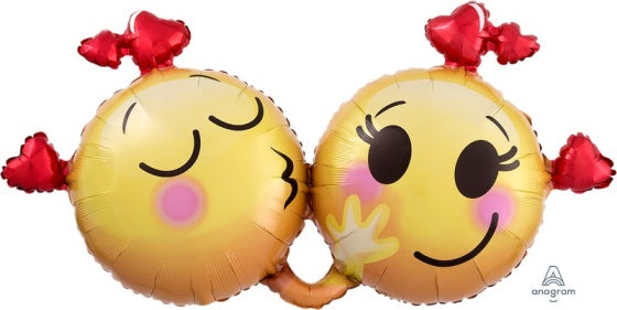 Emoticons in Love Supershape Foil Balloon
