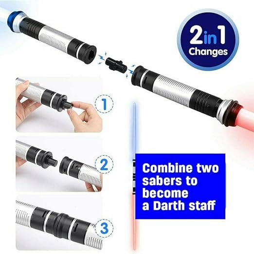 Flashing LED Light Up Space Sword 2PCS