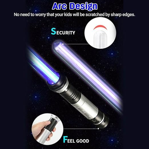 Flashing LED Light Up Space Sword 2PCS