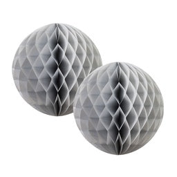 Silver Honeycomb Balls 15 cm