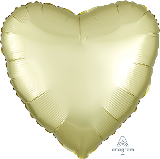Satin Luxe Pastel Yellow Heart Foil