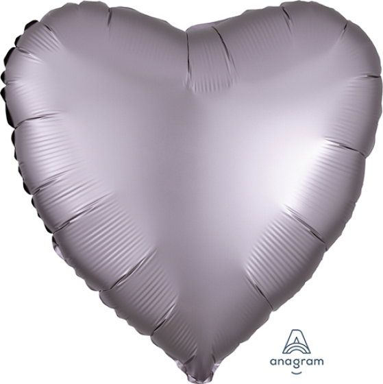 Satin Luxe Greige Heart Foil