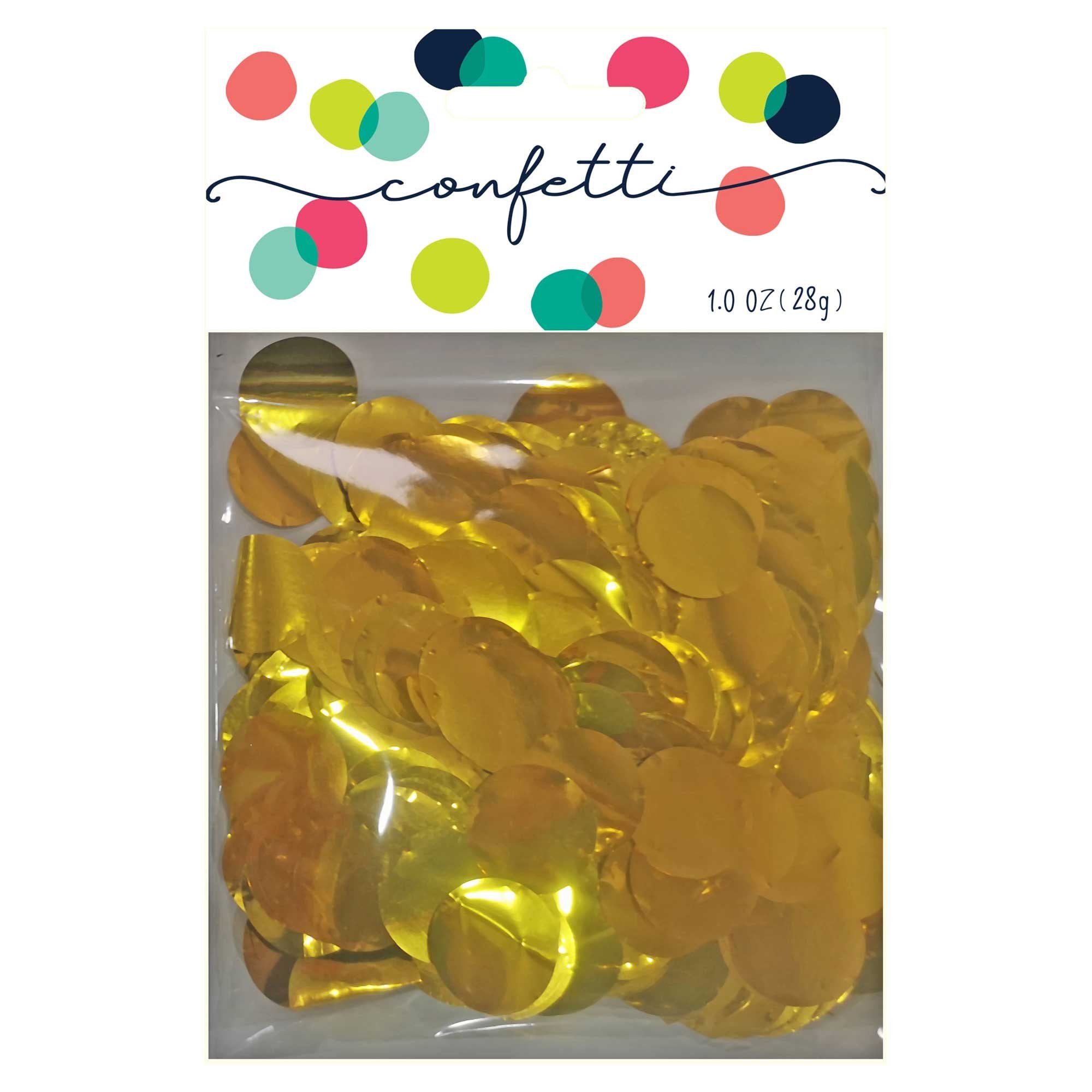 Metallic Gold Circles Confetti