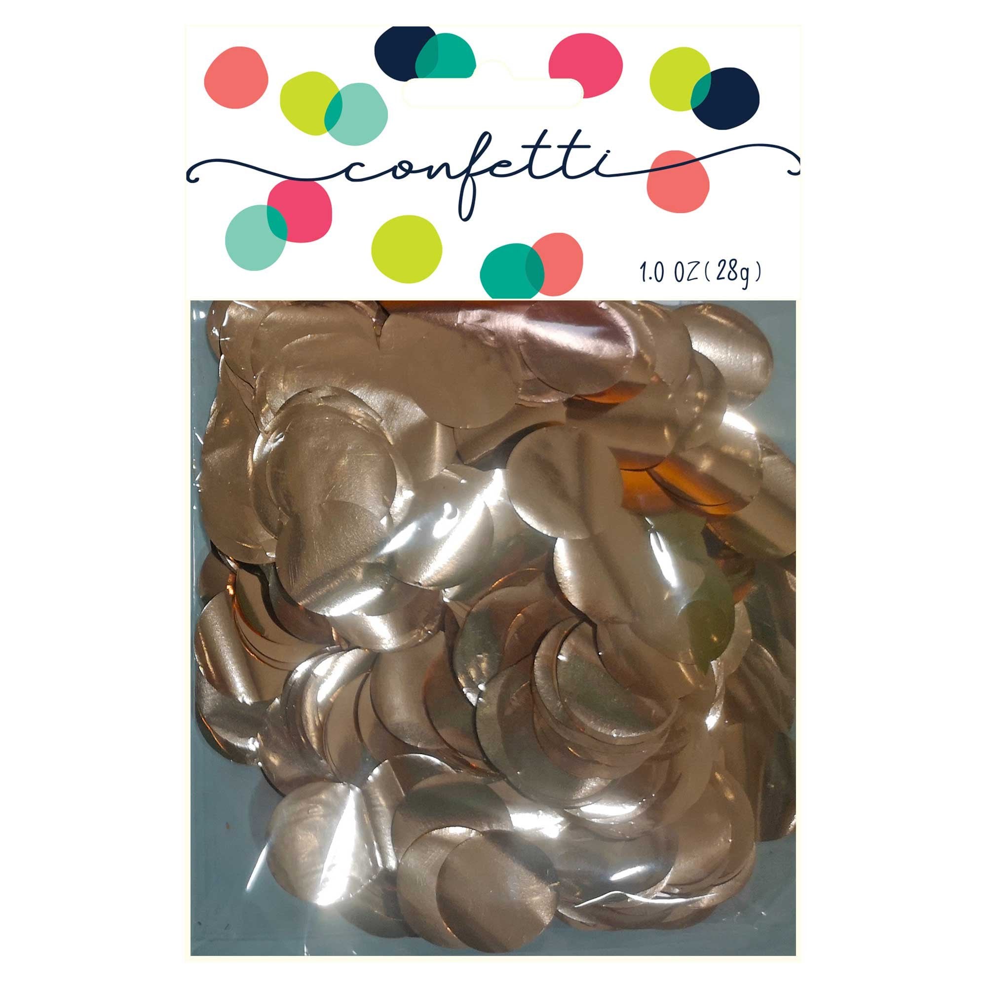 Metallic Rose Gold Circles Confetti