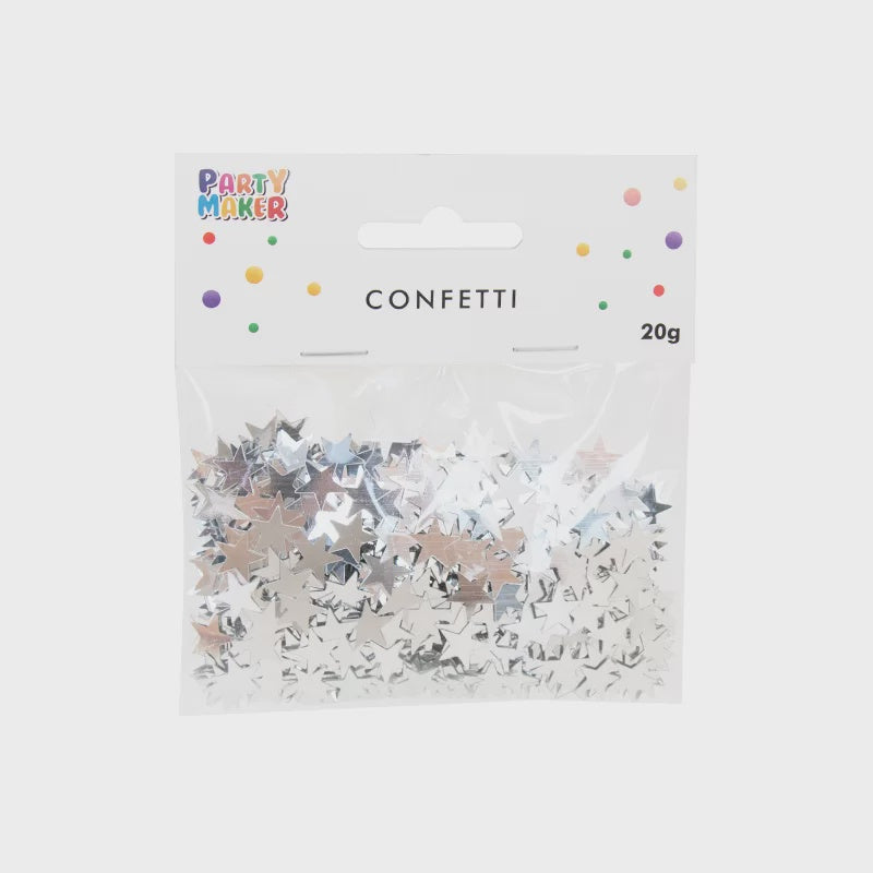 Silver Star Confetti 20g