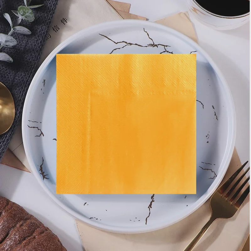 Yellow Cocktail Napkins Pack of 30