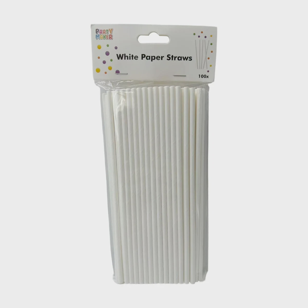 White Paper Straws (Pack of 100)