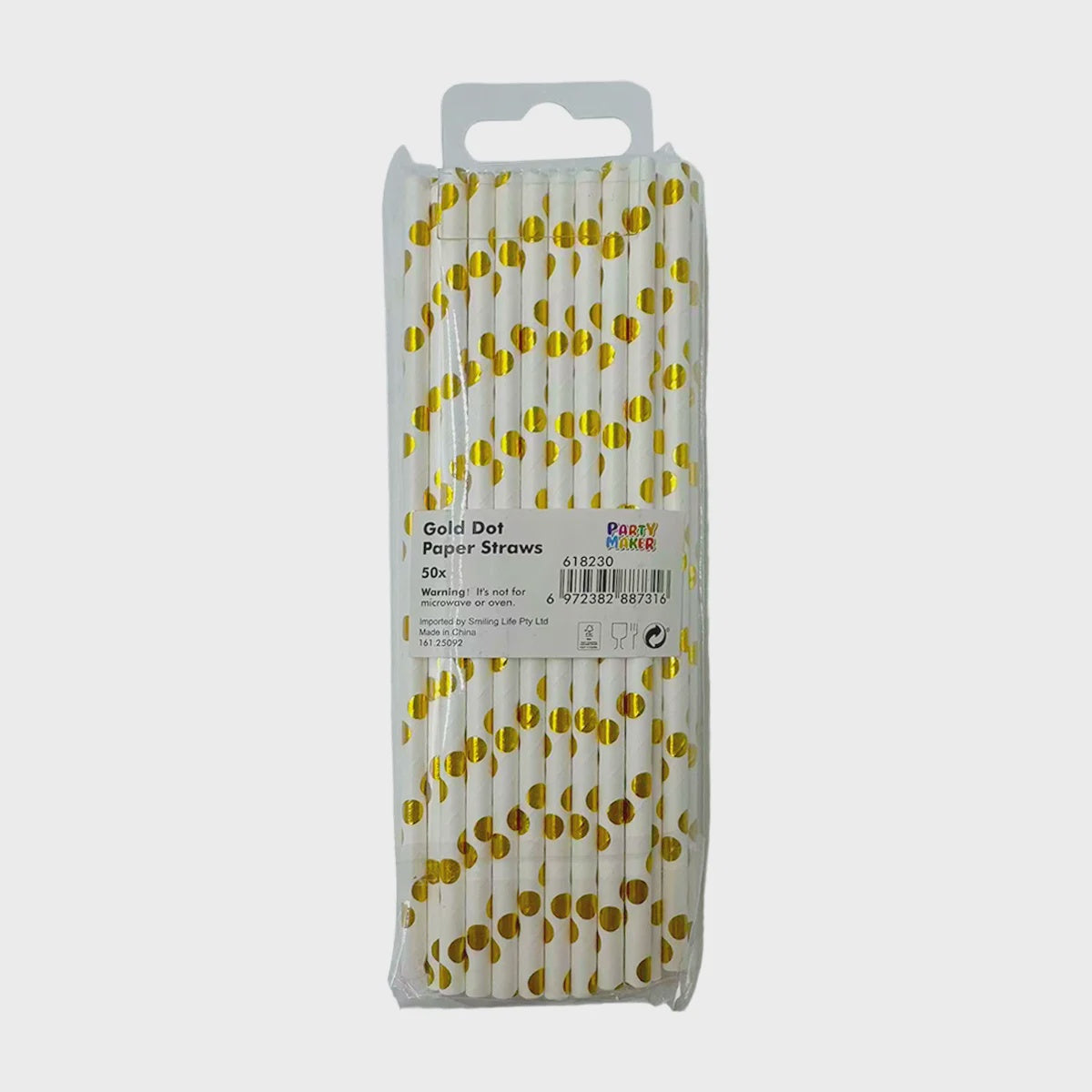 Gold Dot Paper Straw (Pack of 50)