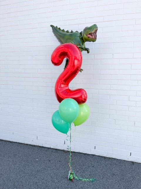 Red Number 2 Supershape Foil Balloon