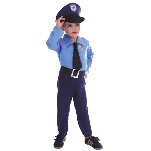 Blue Police Officer Boys Costume