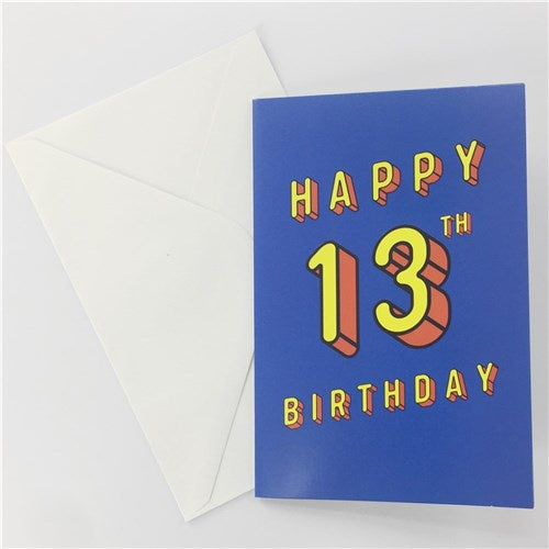 13th Birthday Greeting Card - Urban Boy
