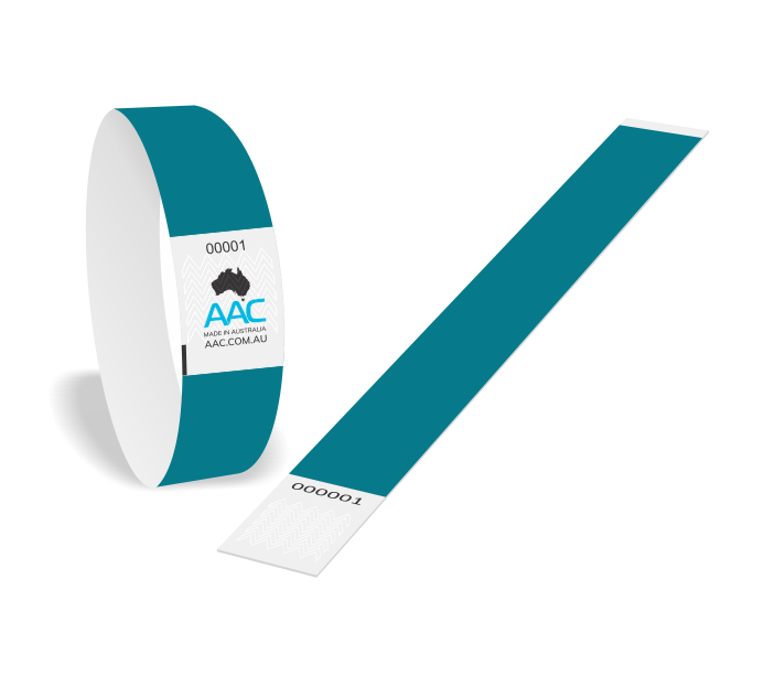 Aqua Paper Wristbands