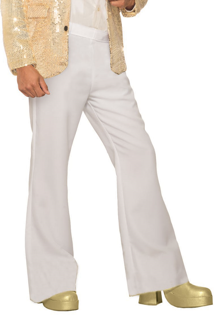 Flared White Disco Pants Mens Costume