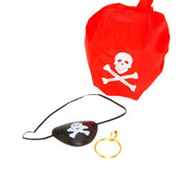 Pirate Bandana Eye Patch and Earring Set