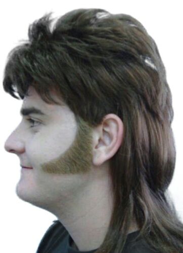 70's Curved Blonde Sideburns