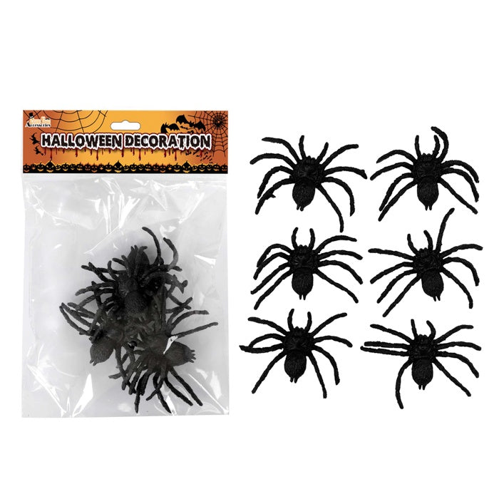 Spiders 8x5cm (Pack of 6)