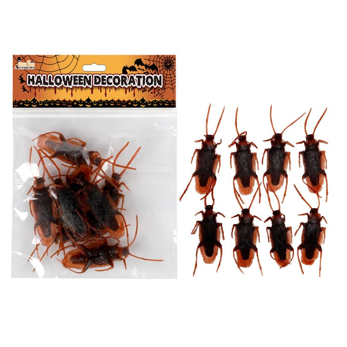 Cockroach 6x1.5cm (Pack of 8)