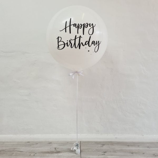Illume Jumbo Happy Birthday White Latex Balloon