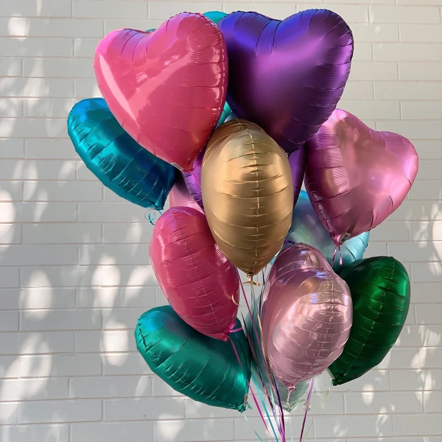 Flamingo Satin Luxe Heart Foil Balloon