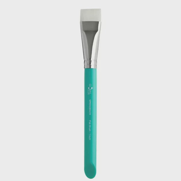 Flat - 1 inch Springback Artist & BodyArt Paint Brush