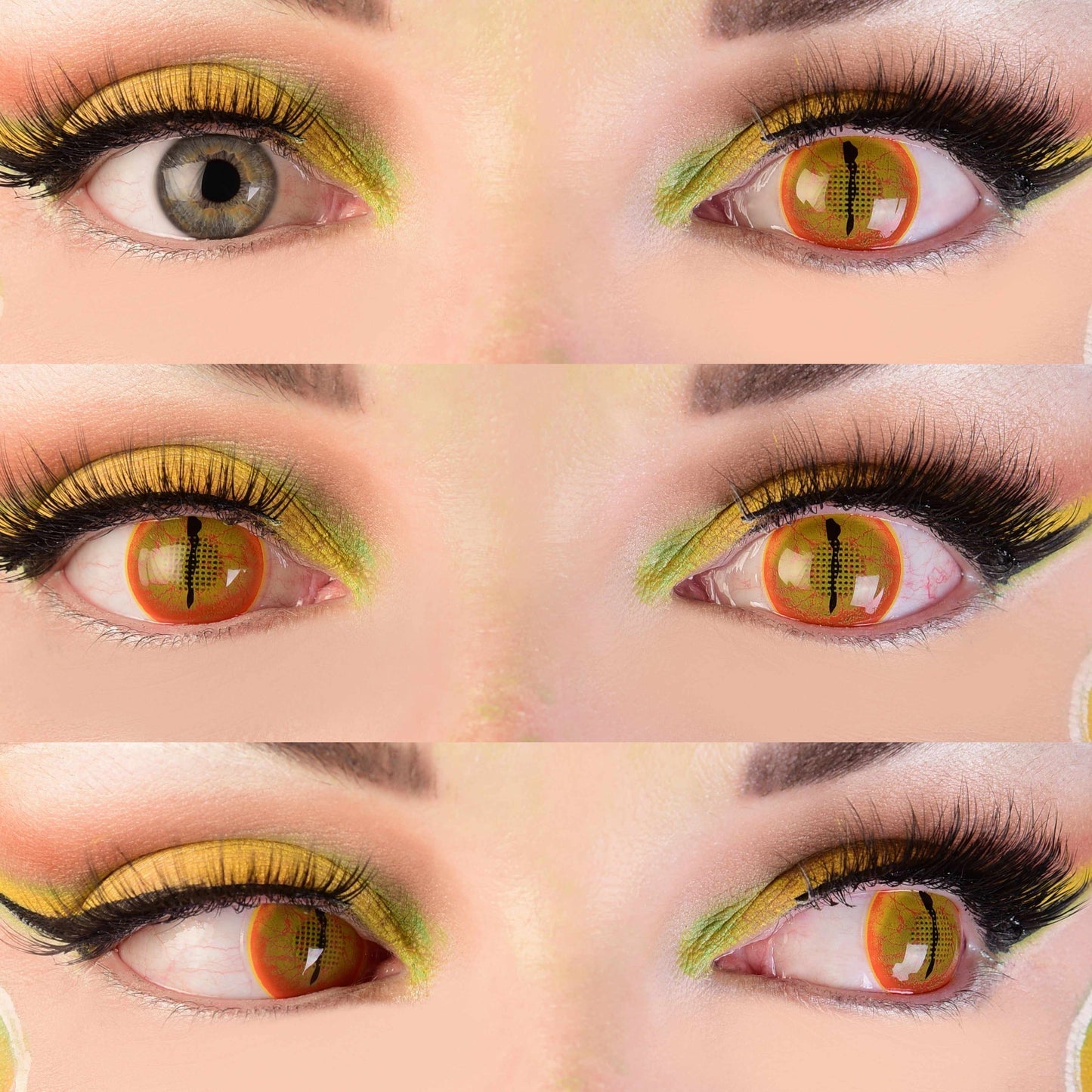 Primal Jurassic I - Yellow Reptile Coloured Contact Lenses