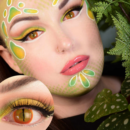Primal Jurassic I - Yellow Reptile Coloured Contact Lenses