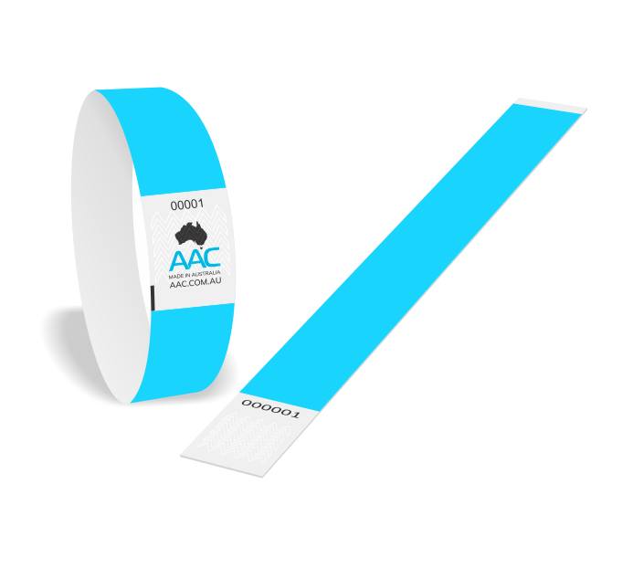 Light Blue Paper Wristbands