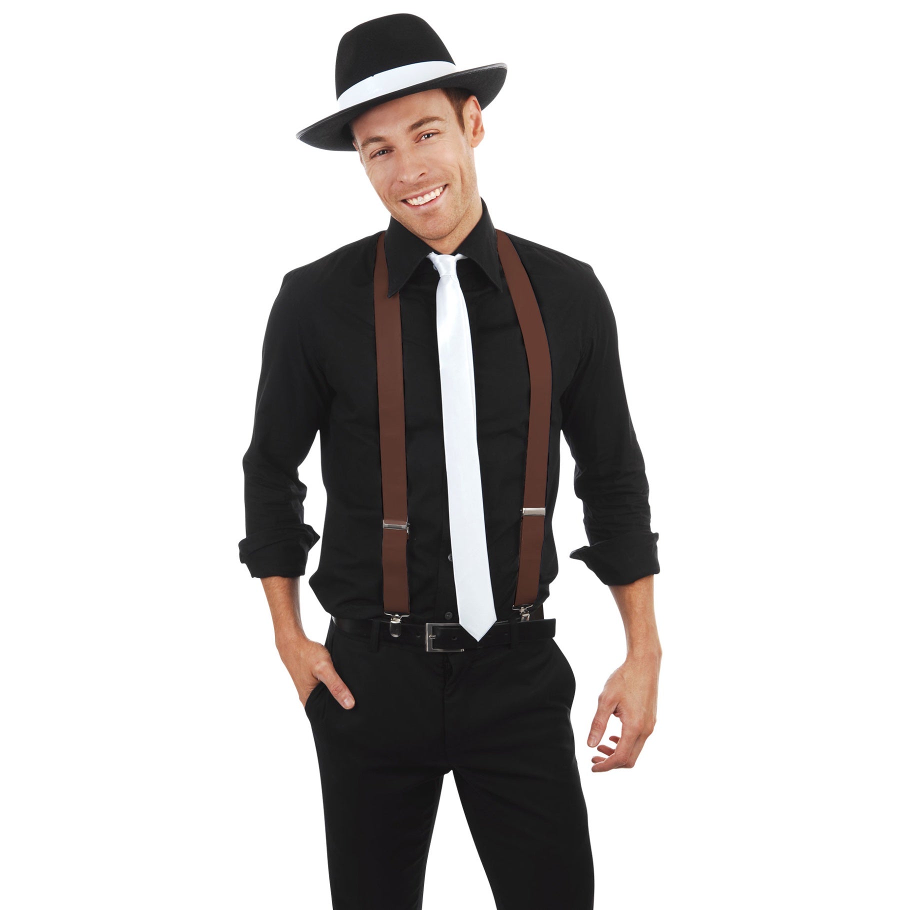 Brown Braces Suspenders