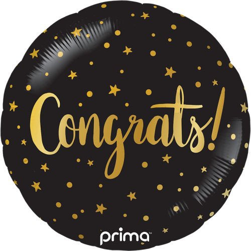 Congrats Gold Stars 18inch Foil Balloon